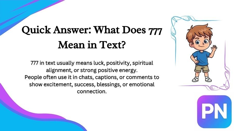 777 Meaning in Text
