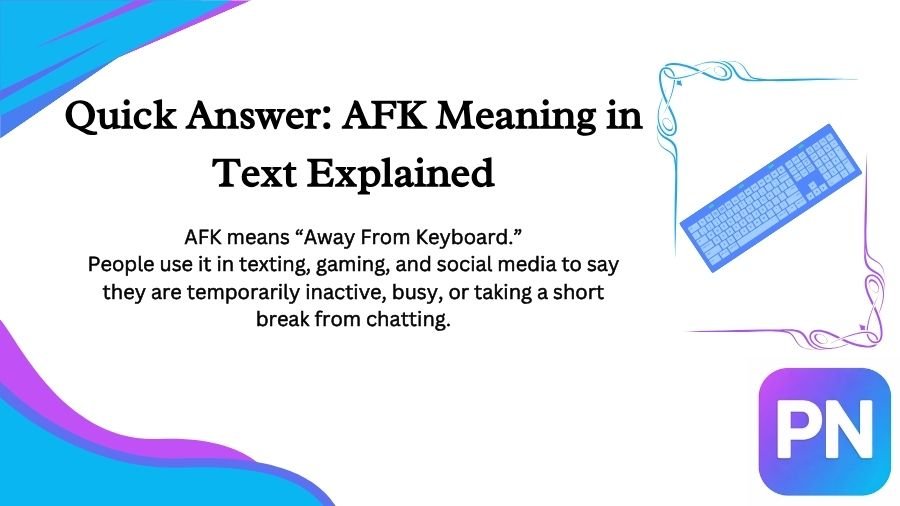 AFK Meaning in Text