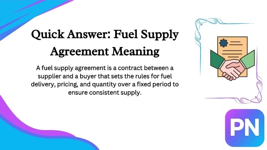 Fuel Supply Agreement Meaning