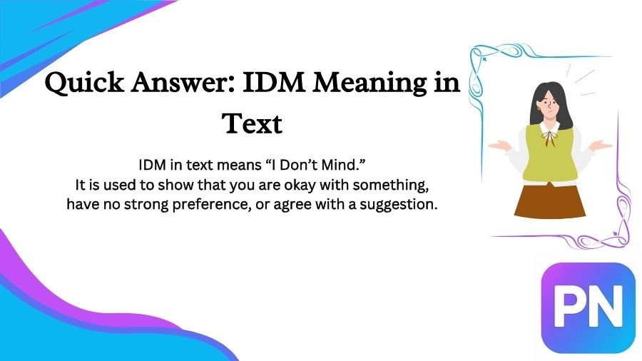 IDM Meaning in Text