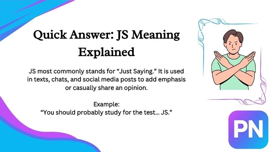 JS Meaning in Text