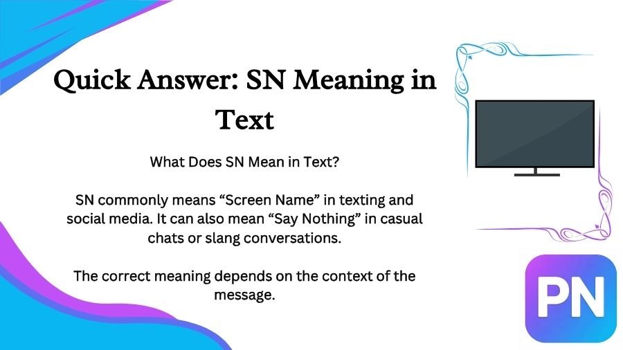 SN Meaning in Text
