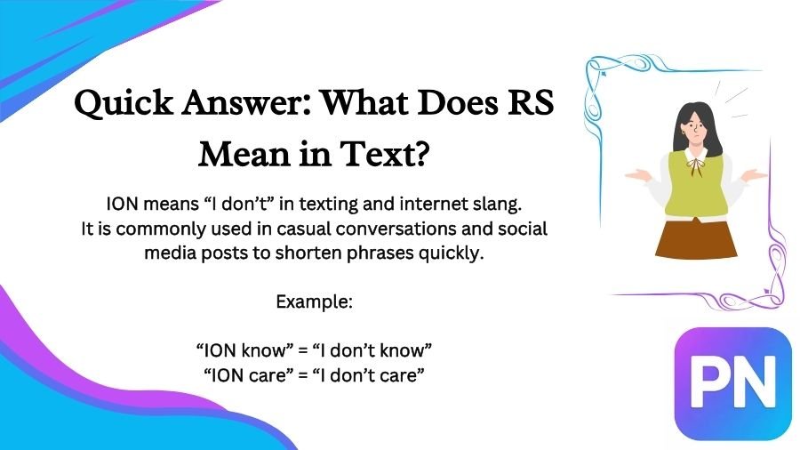 What Does ION Mean in Text