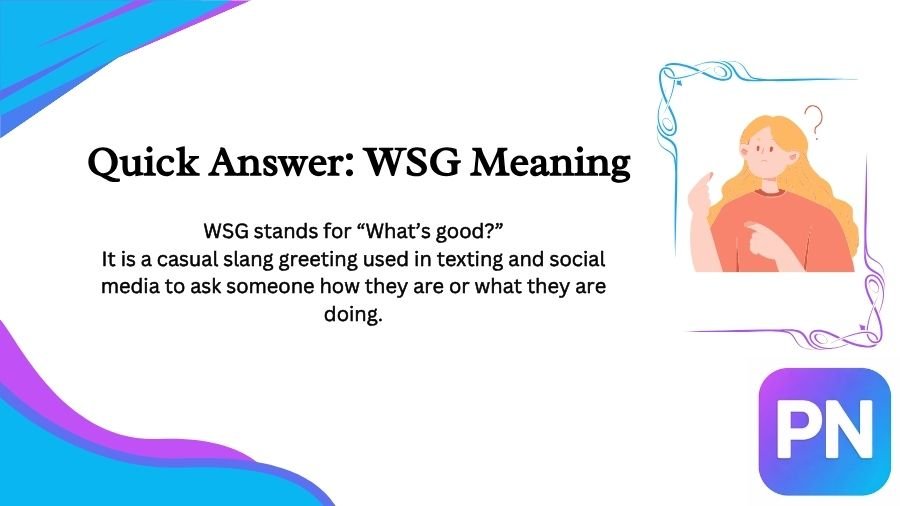 WSG Meaning